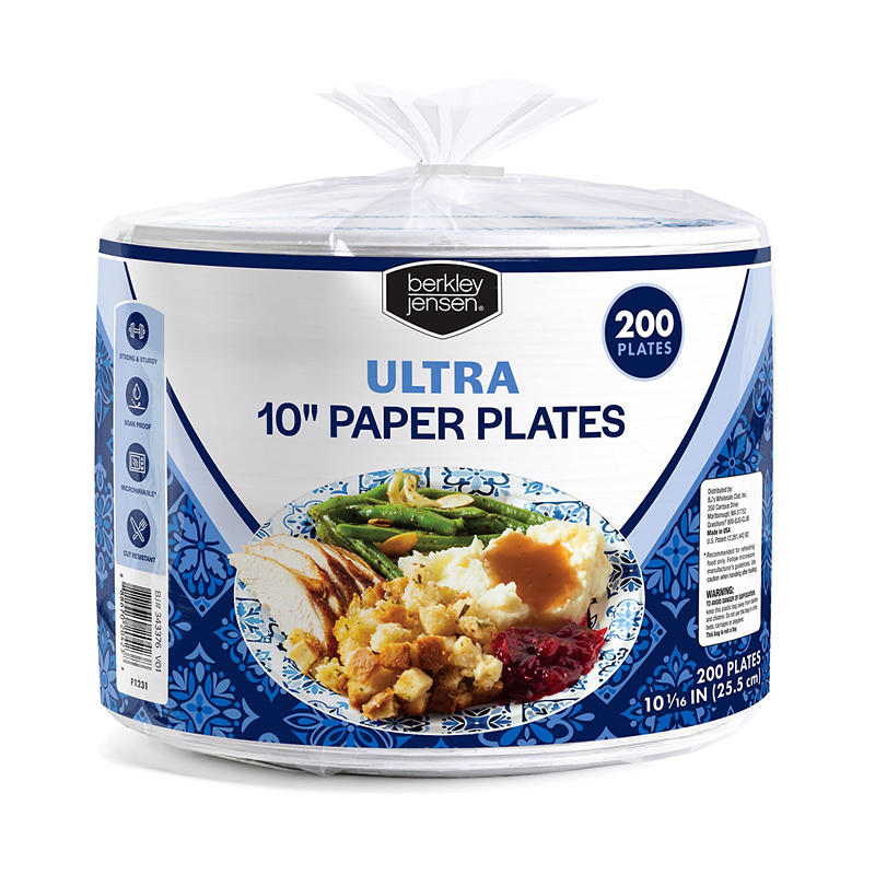 Berkley Jensen Ultra 10" Paper Plates 200 Count