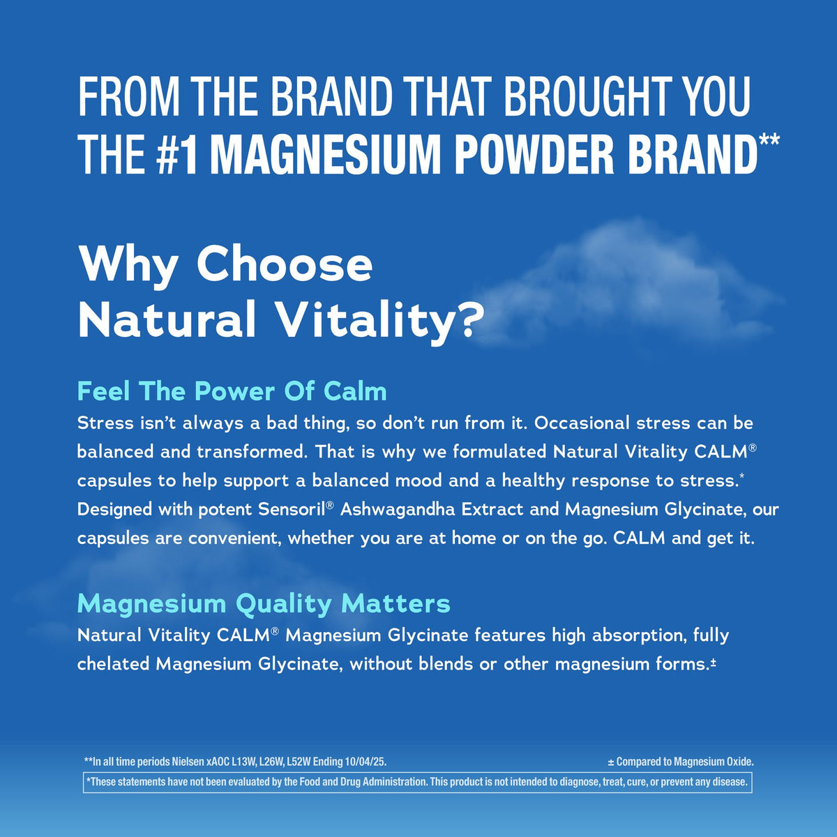 Natural Vitality Calm Ashwagandha + Magnesium Glycinate Capsules, 170 ct.