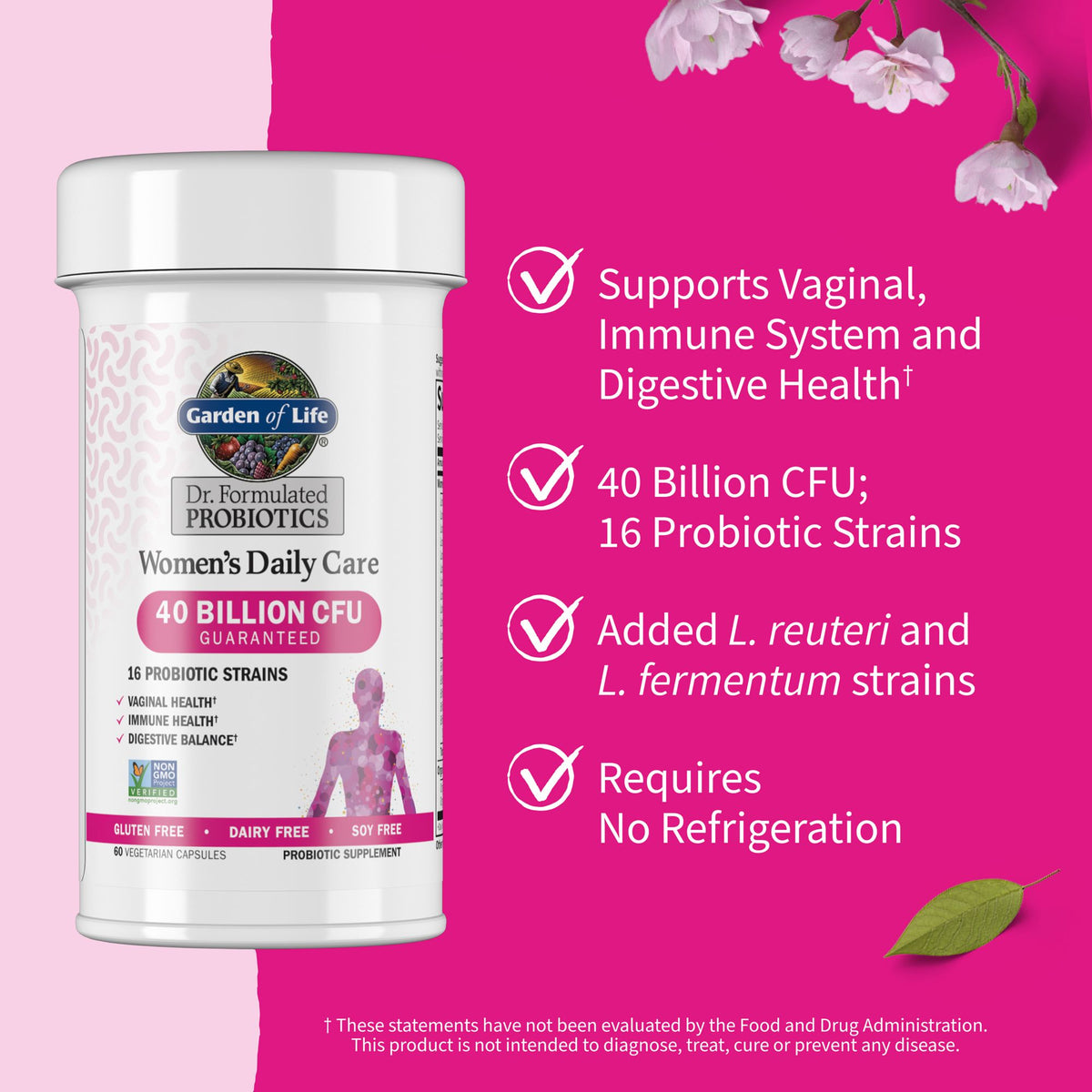 Garden of Life Once Daily Dr. Formulated Probiotics for Women, 60 ct.