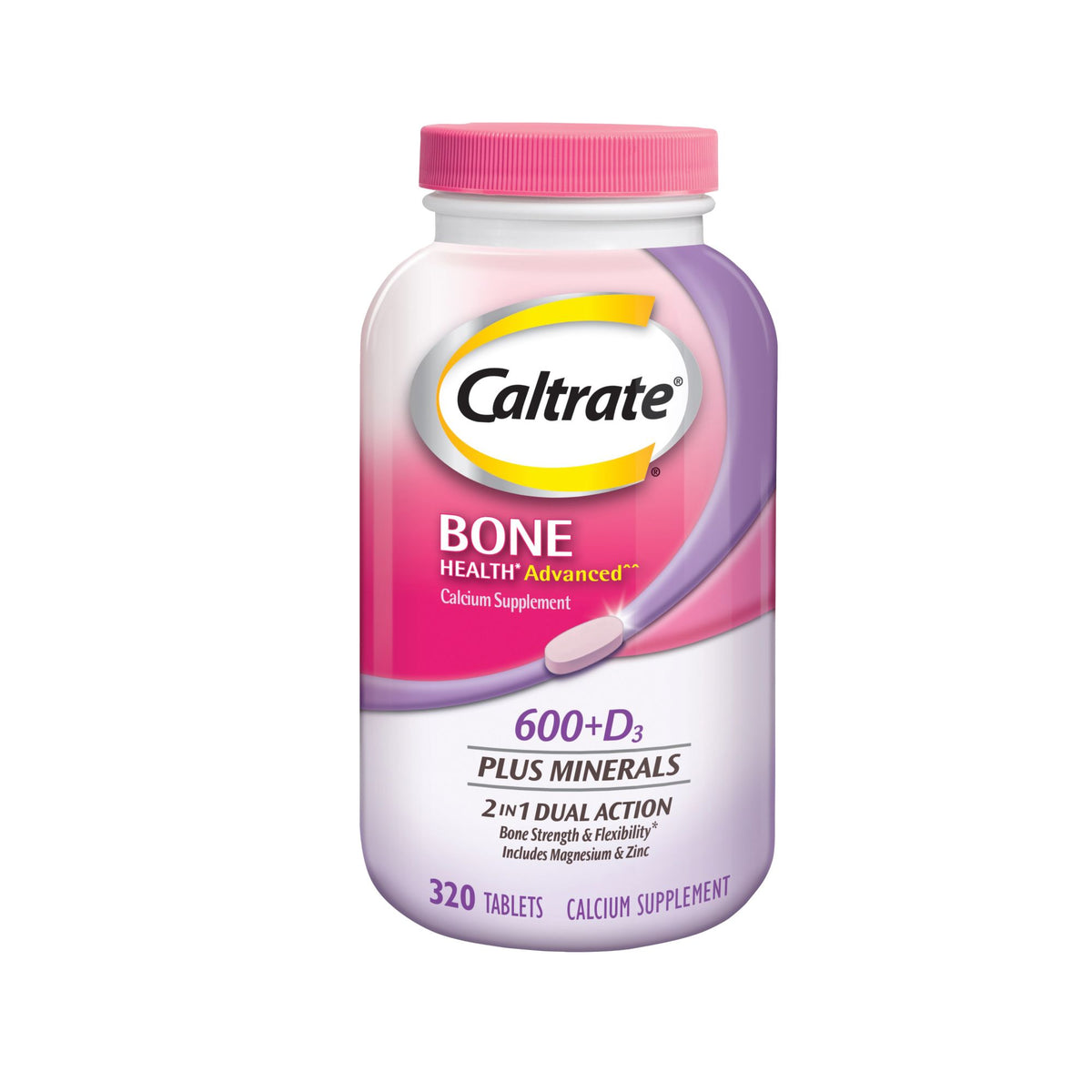 Caltrate 600+D3 Plus Minerals with Magnesium and Zinc, 320 Count