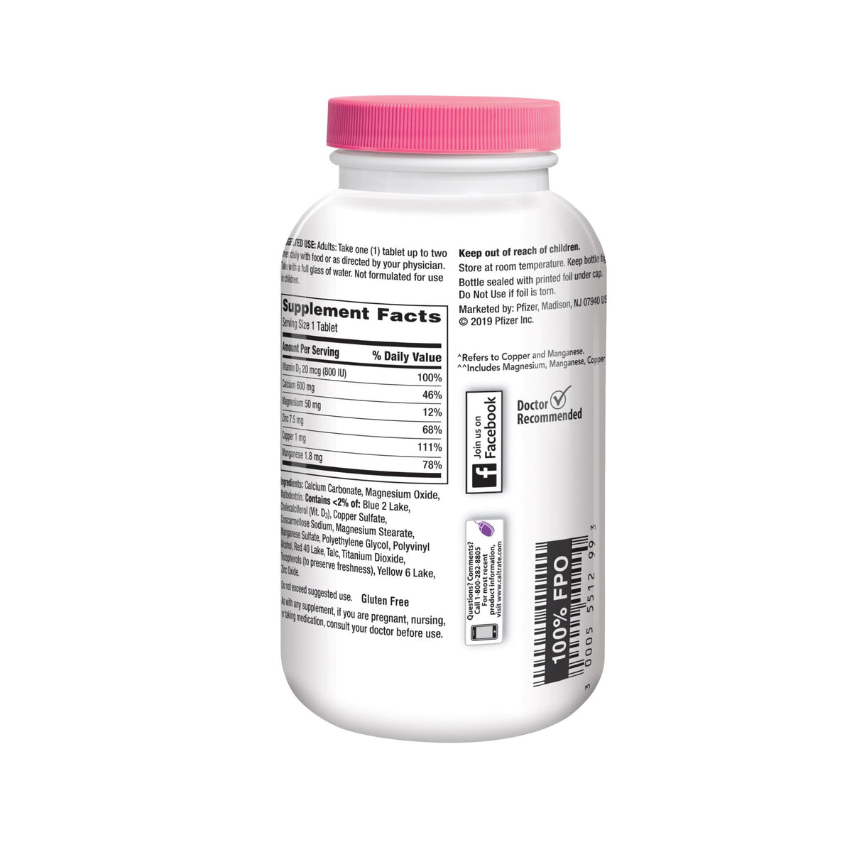 Caltrate 600+D3 Plus Minerals with Magnesium and Zinc, 320 Count