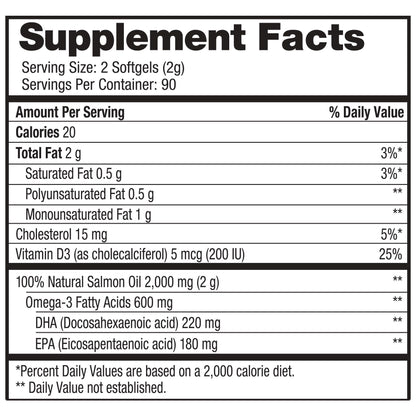 Pure Alaska Omega Wild Salmon Oil, 1000mg, 180 ct.