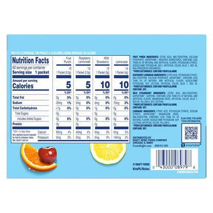 Crystal Light Variety Pack Drink Mix Packets, 60 ct.