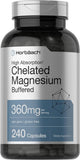 Chelated Magnesium |360 Mg | 240 Capsules | Non-Gmo & Gluten Free Supplement | by