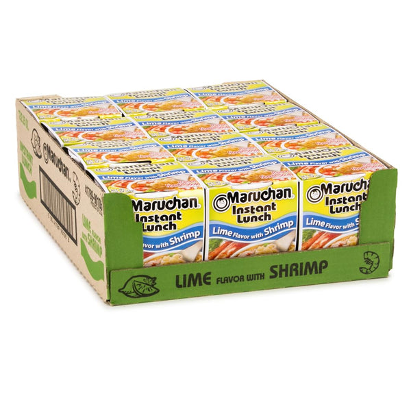 Maruchan Instant Lunch Lime Flavor with Shrimp, 2.25 Oz, Pack of 12