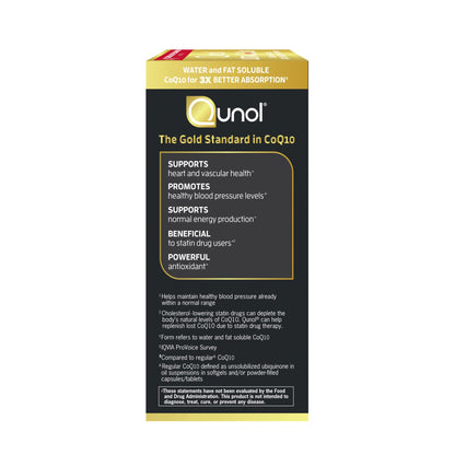 Qunol Ultra Coenzyme Q10 CoQ10 100mg Softgels, 120 ct.