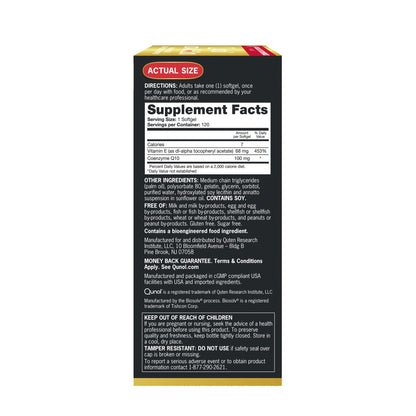 Qunol Ultra Coenzyme Q10 CoQ10 100mg Softgels, 120 ct.