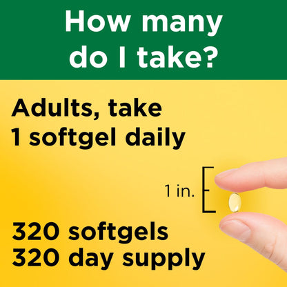 Nature Made Vitamin D3 2000 IU (50mcg) Softgels, 320 ct.