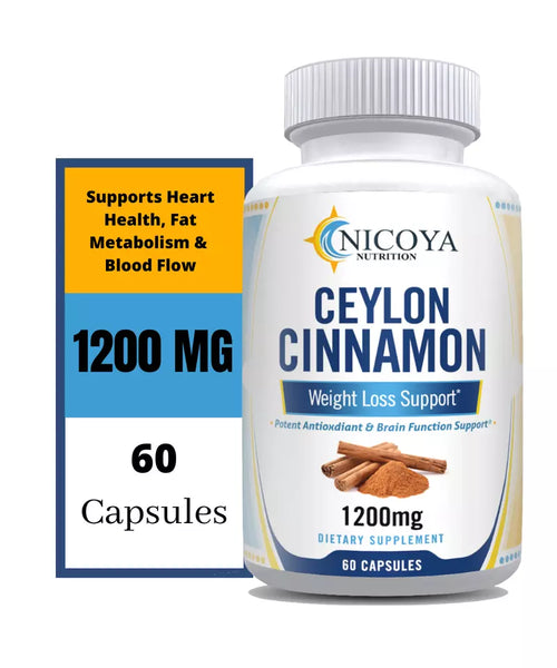 Organic Ceylon Cinnamon Supplement Healthy Heart, Blood Circulation, Weight Loss