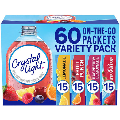 Crystal Light Variety Pack Drink Mix Packets, 60 ct.