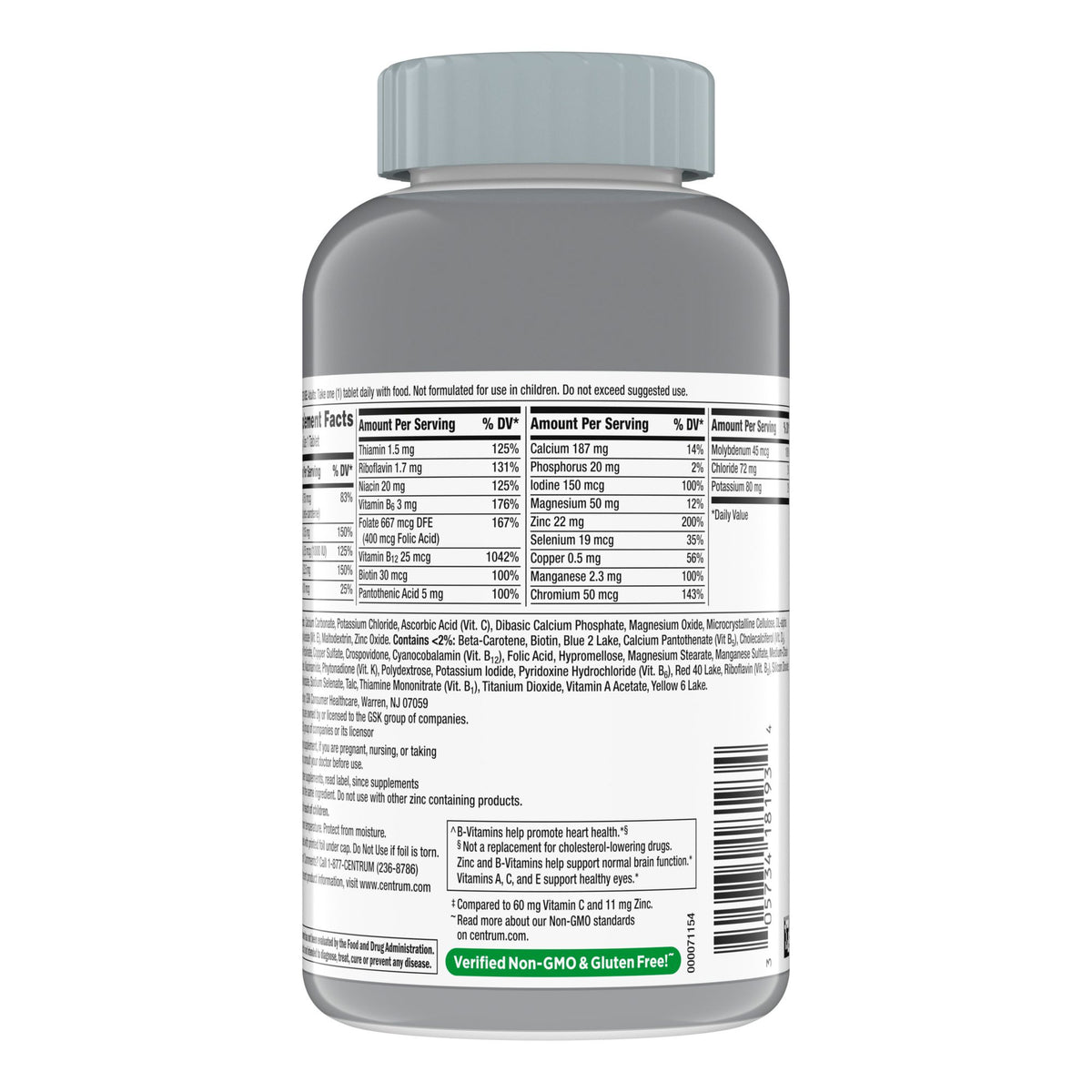 Centrum Silver Adults 50+ Multivitamins, 325 ct.
