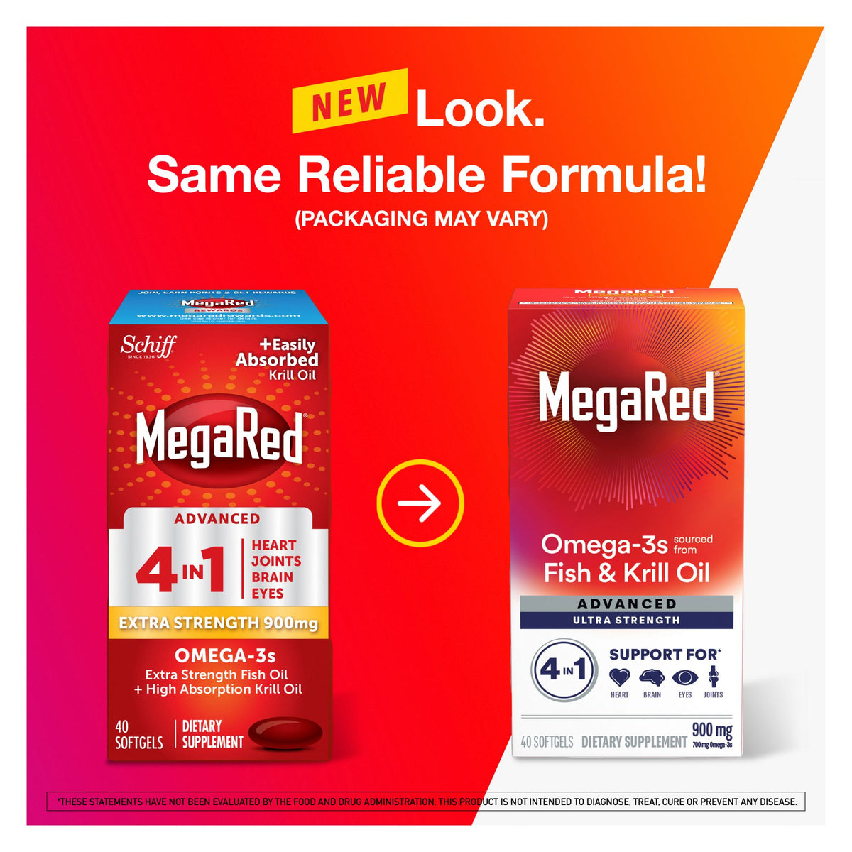 MegaRed Advanced 900mg Omega-3 Krill Oil 4-in-1 Softgels, 60 ct.