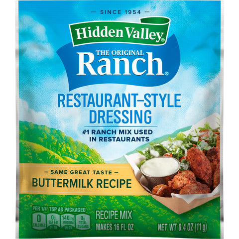 .Hidden Valley Buttermilk Ranch Salad Dressing and Seasoning Mix, 0.4 Oz