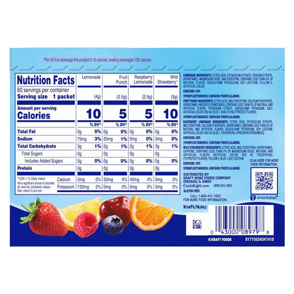 Crystal Light Variety Pack Drink Mix Packets, 60 ct.