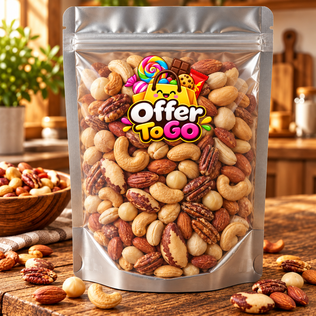 Fancy Mixed Nuts - Roasted & Salted Everyday Snack - Crunchy Blend Healthy Pack- No Peanuts