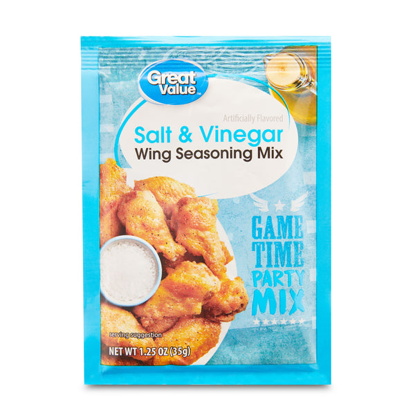 Salt & Vinegar Wing Seasoning Mix, 35 g packaging my vary G&V.gv