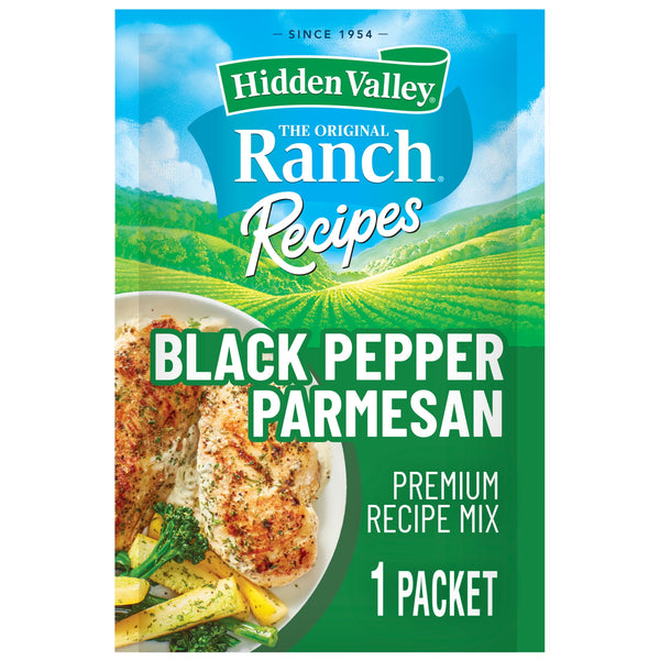 Hidden Valley Night Black Pepper Parmesan Premium Ranch Seasoning Mix, 1 Oz