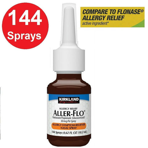 KS 1 Bottle Non-Drowsy Allergy Relief Spray Fluticasone Propionate (Glucocorticoid), 50 mcg Per Spray, 144 Sprays | Compare to Flonase Allergy Relief Active Ingredient