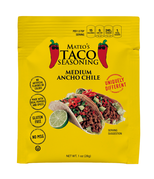 Mateo'S Medium Taco Seasoning Medium Ancho Chile