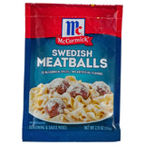 Mccormick Swedish Meatballs Seasoning & Sauce Mixes, 59 g Envelope packaging may vary