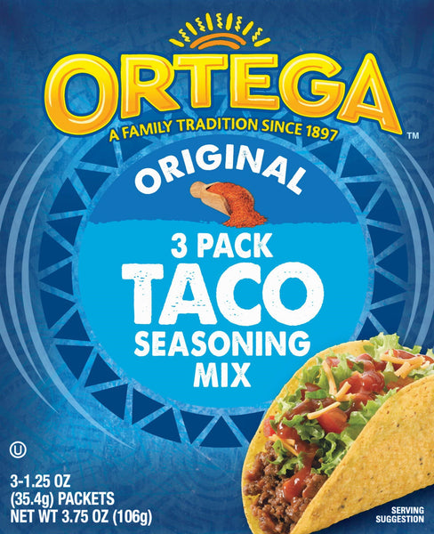 Ortega Original Taco Seasoning Mix packaging may vary