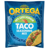 Ortega Taco 40% Less Sodium Seasoning Mix, 35.4 g packaging may vary