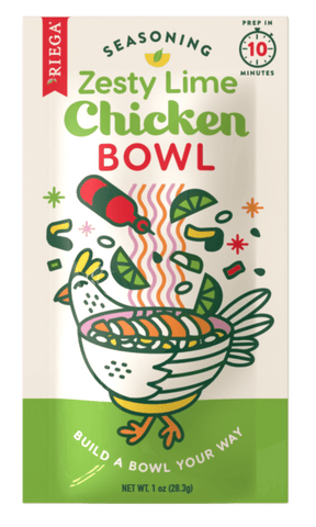 RIEGA Chicken Lime Gluten-Free Zesty Lime Chicken Bowl Seasoning Mix, , Net Wt. 1 Oz (28.3 G) packaging may vary