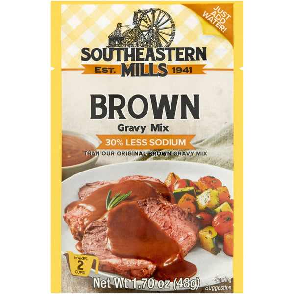 Southeastern Mills 30% Brown Gravy - 30% Less Sodium 1.7 Oz Pouch