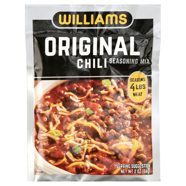 Williams Original Chili Seasoning 2 Oz. Packet | Seasonings for 4lbs of Meat