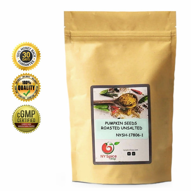 Pumpkin Seeds, Roasted, Unsalted, In-Shell Bulk Whole Snack by NY Spice 1Lb-5Lb