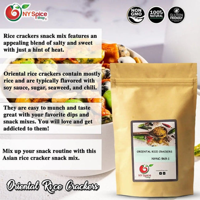 Oriental Rice Crackers Mix Crackers Bulk Snack by NY Spice 8Oz-5Lb