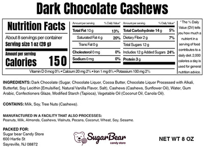 Dark Chocolate Covered Cashews