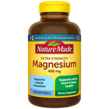 Nature Made Magnesium 180 Softgels Extra Strength Magnesium 400 Mg., 180 Softgels | Supports Nerve, Muscle, Heart and Bone Health