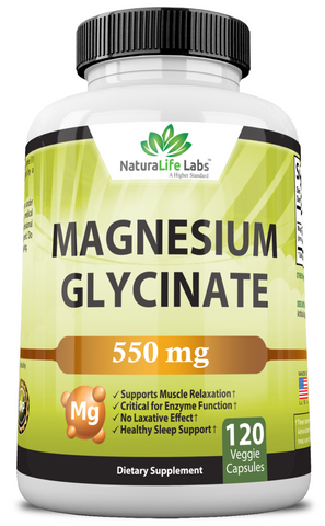 Magnesium Glycinate 550 mg chelate 120 vegan capsules Albion TRAACS