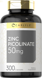 Zinc Picolinate 50Mg | 300 Capsules | Value Size | Non-Gmo and Gluten Free Supplement | by