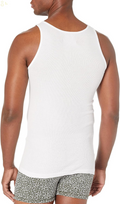 Essentials Men'S Lightweight Breathable Cotton Slim Fit Tank Undershirts, Pack of 6