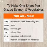 Mccormick Glazed Salmon & Vegetables One Sheet Pan Seasoning Mix, 31 g  Envelope packaging my vary