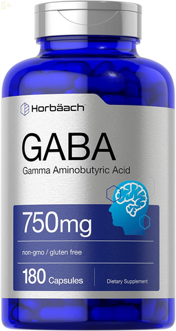 GABA 750Mg | 180 Capsules | Gamma Aminobutyric Acid Supplement | Non-Gmo, Gluten Free | by