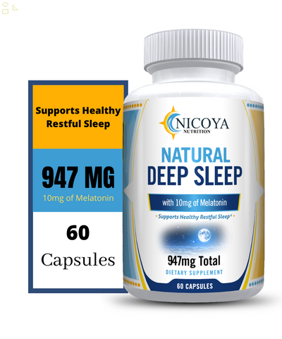 Natural Deep Sleep Supplement - Melatonin 10 Mg, Sleep Aid - Deeper Nights Rest