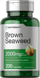 Brown Seaweed Extract Capsules 2000Mg | 200 Pills | Fucoxanthin Supplement | Non-Gmo, Gluten Free | by