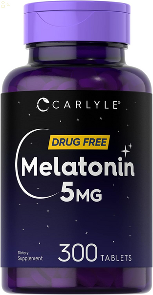 Melatonin 5Mg | 300 Tablets | Drug Free Supplement | Vegetarian, Non-Gmo, Gluten Free