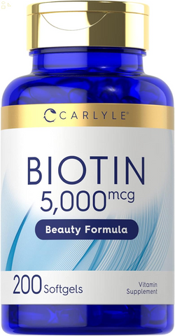 Biotin 5000Mcg Softgels | 200 Count | Vitamins for Hair Skin and Nails | Non-Gmo, Gluten Free Supplement