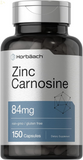 Zinc Carnosine Supplement | 84Mg per Capsule | 150 Count | Non-Gmo & Gluten Free | by