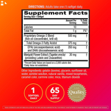 MegaRed Advanced Total Body + Refresh Omega-3 Blend Softgels,(65 count)