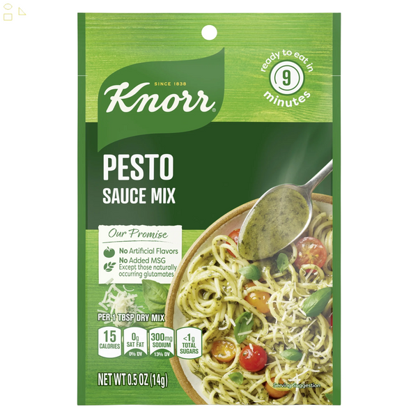 Knorr No Artificial Flavors Pesto Sauce Dry Spices and Seasonings Mix, 0.5 Oz