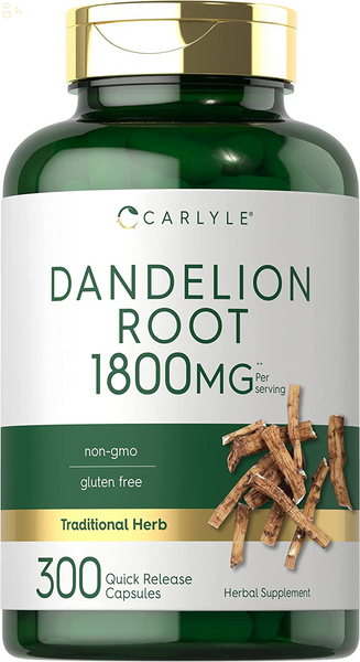Dandelion Root Capsules 1800Mg | 300 Count | Non-Gmo, Gluten Free Supplement