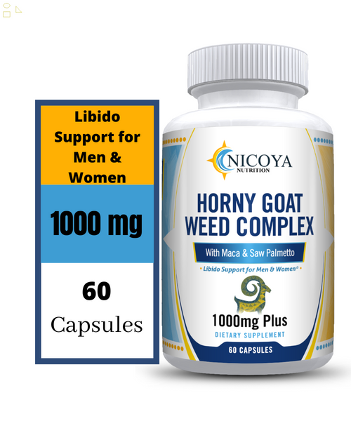 Horny Goat Weed Sexual Enhancer, Maca, Saw Palmetto, Ginseng, L-Arginine 1000Mg