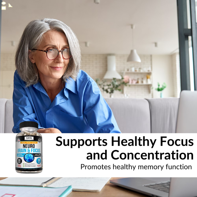 Naturals - Neuro Brain for Memory & Focus - Nootropic Energy Capsule - Nootropic Brain Support Supplement - Focus & Concentration & Learning Accuracy - Cognitive Function - 60 Count