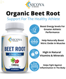 Nitric Oxide Booster Beets- 1300Mg, Aids in Healthy Circulation & Energy