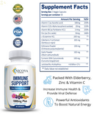 12 in 1- Natural Immune Support with ELDERBERRY, VITAMIN C, ZINC, & ECHINACEA